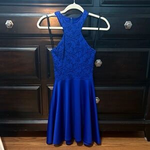 Juniors B Darlin Royal Blue Lace Dress
